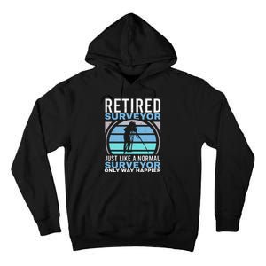 Retired Surveyor Surveying Grandpa Tripod Land Surveyor Tall Hoodie