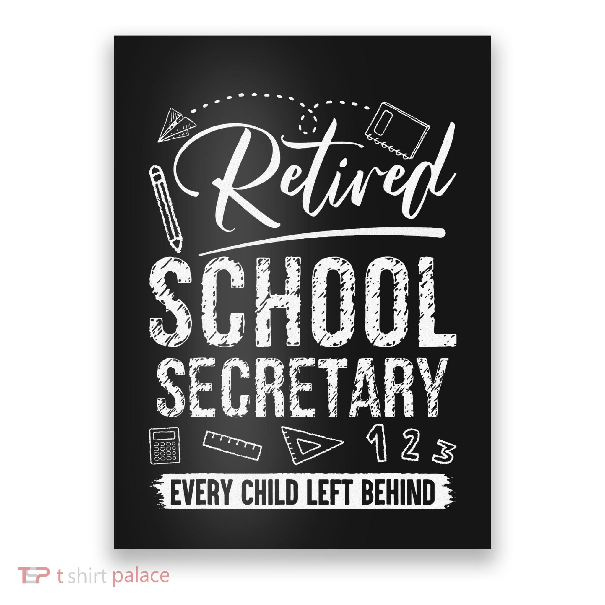 Retired School Secretary Secretary Retirement Outfit Gift Poster