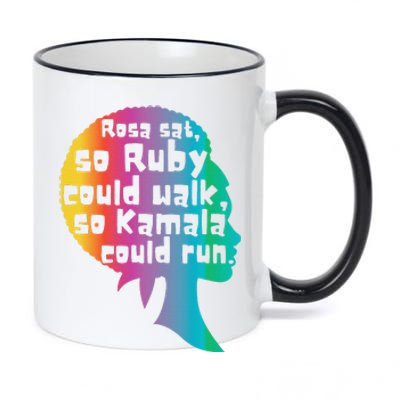 Rosa Sat So Ruby Could Walk So Kamala Could Run Black 11oz Black Color Changing Mug