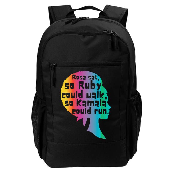 Rosa Sat So Ruby Could Walk So Kamala Could Run Black Daily Commute Backpack