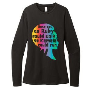 Rosa Sat So Ruby Could Walk So Kamala Could Run Black Womens CVC Long Sleeve Shirt