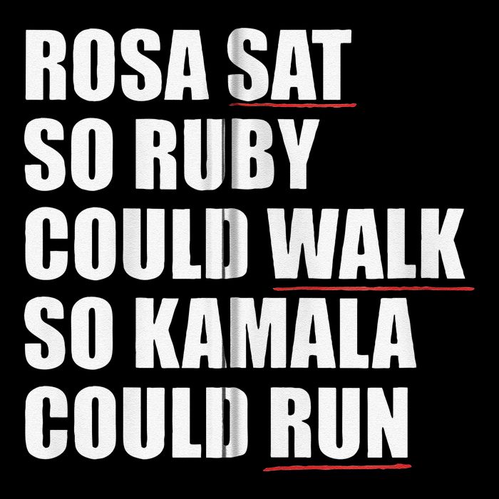 Rosa Sat So Ruby Could Walk So Kamala Could Run Harris Meme Drawstring Bag