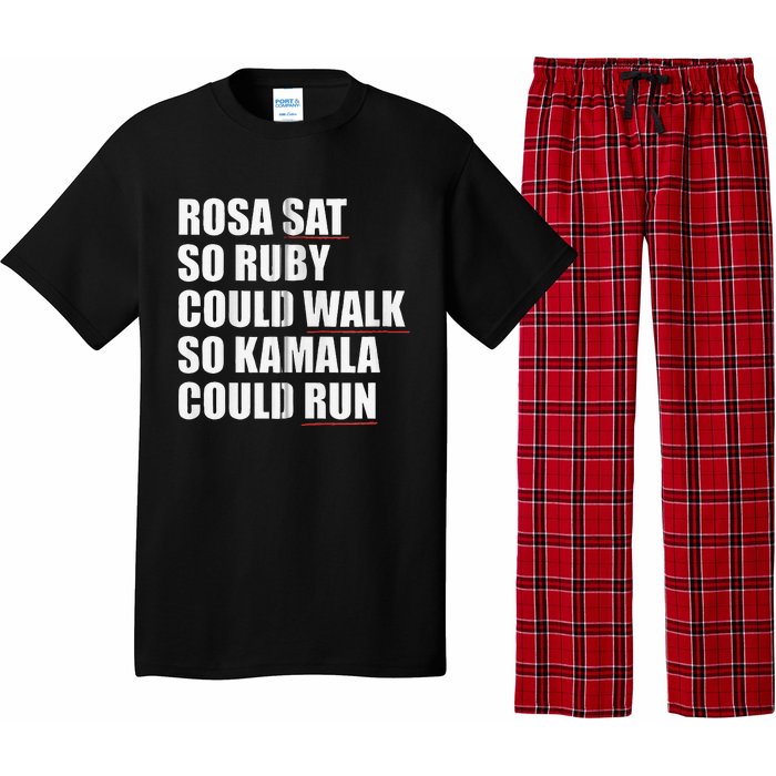 Rosa Sat So Ruby Could Walk So Kamala Could Run Harris Meme Pajama Set