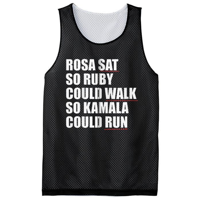 Rosa Sat So Ruby Could Walk So Kamala Could Run Harris Meme Mesh Reversible Basketball Jersey Tank