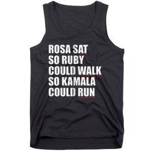 Rosa Sat So Ruby Could Walk So Kamala Could Run Harris Meme Tank Top