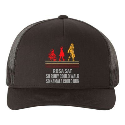 Rosa Sat So Ruby Could Walk So Kamala Could Run Yupoong Adult 5-Panel Trucker Hat