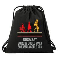 Rosa Sat So Ruby Could Walk So Kamala Could Run Drawstring Bag