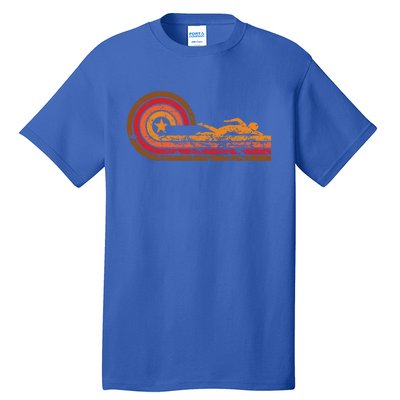 Retro Style Swimmer Vintage Swimming Gift Tall T-Shirt