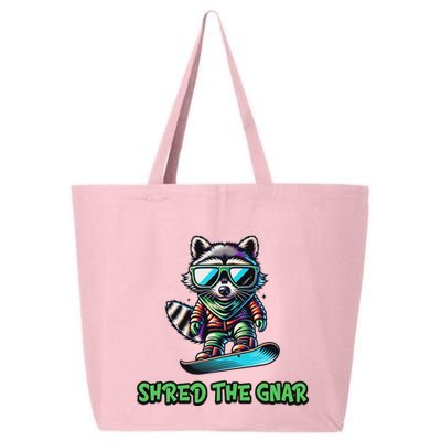Raccoon Snowboarding Shred The Gnar Winter And Sports 25L Jumbo Tote