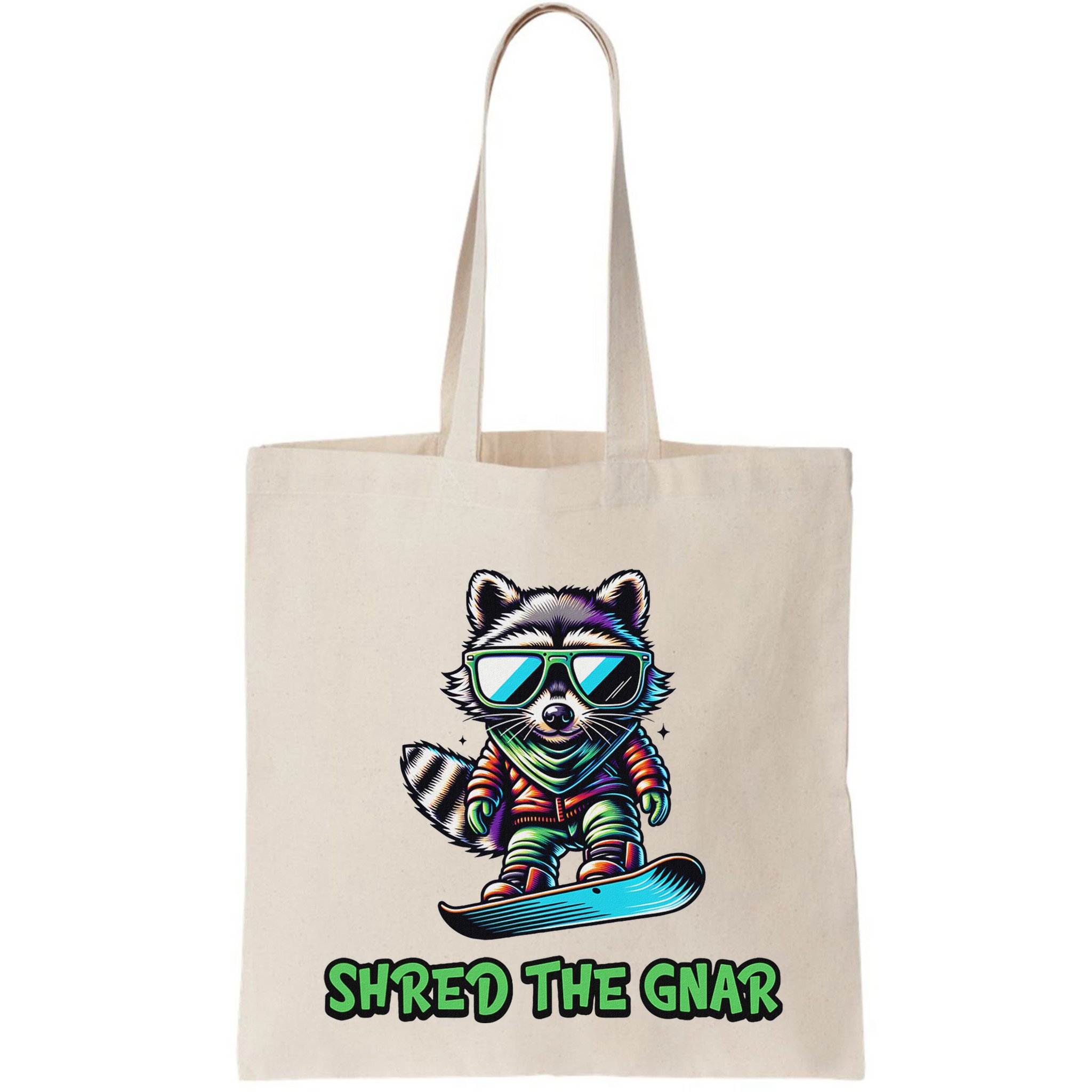 Raccoon Snowboarding Shred The Gnar Winter And Sports Bag