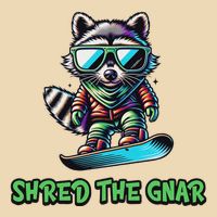 Raccoon Snowboarding Shred The Gnar Winter And Sports Bag