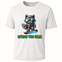 Raccoon Snowboarding Shred The Gnar Winter And Sports Cooling Performance Crew T-Shirt