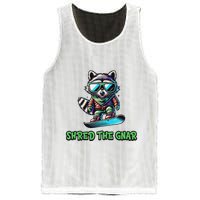 Raccoon Snowboarding Shred The Gnar Winter And Sports Mesh Reversible Basketball Jersey Tank