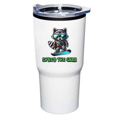 Raccoon Snowboarding Shred The Gnar Winter And Sports Tumbler