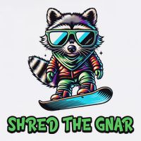 Raccoon Snowboarding Shred The Gnar Winter And Sports Wool Snapback Cap