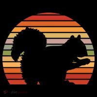 Retro Squirrel Silhouette T-Shirt