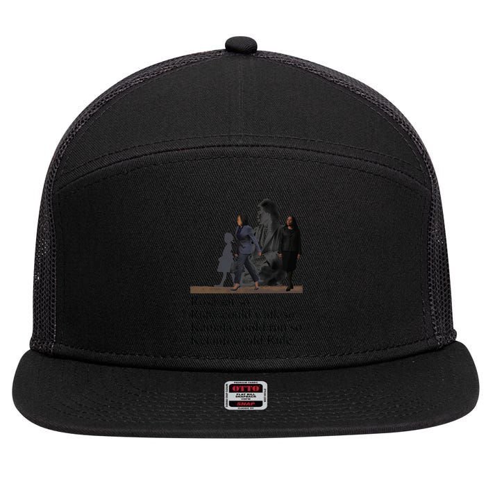 Rosa Sat So Ruby Could Walk So Kamala Could Run So Ketanji Could Rule 7 Panel Mesh Trucker Snapback Hat