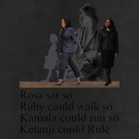 Rosa Sat So Ruby Could Walk So Kamala Could Run So Ketanji Could Rule 7 Panel Mesh Trucker Snapback Hat