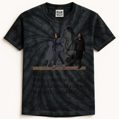 Rosa Sat So Ruby Could Walk So Kamala Could Run So Ketanji Could Rule Kids Tie-Dye T-Shirt