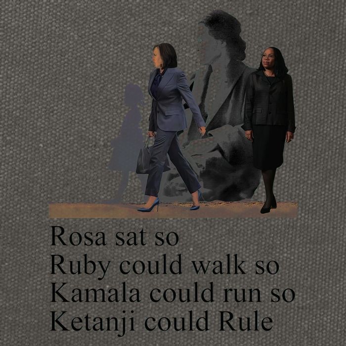 Rosa Sat So Ruby Could Walk So Kamala Could Run So Ketanji Could Rule Cotton Canvas Backpack