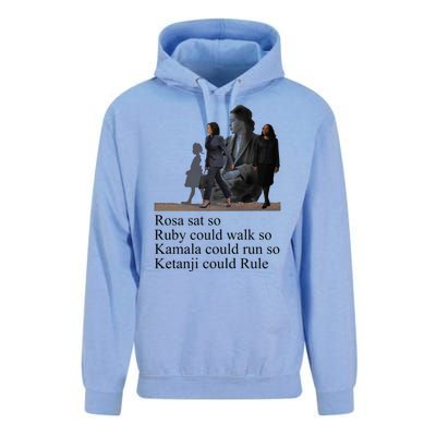 Rosa Sat So Ruby Could Walk So Kamala Could Run So Ketanji Could Rule Unisex Surf Hoodie