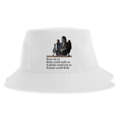 Rosa Sat So Ruby Could Walk So Kamala Could Run So Ketanji Could Rule Sustainable Bucket Hat