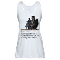 Rosa Sat So Ruby Could Walk So Kamala Could Run So Ketanji Could Rule Ladies Essential Flowy Tank