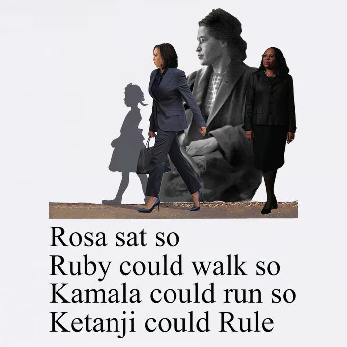 Rosa Sat So Ruby Could Walk So Kamala Could Run So Ketanji Could Rule Flat Bill Trucker Hat