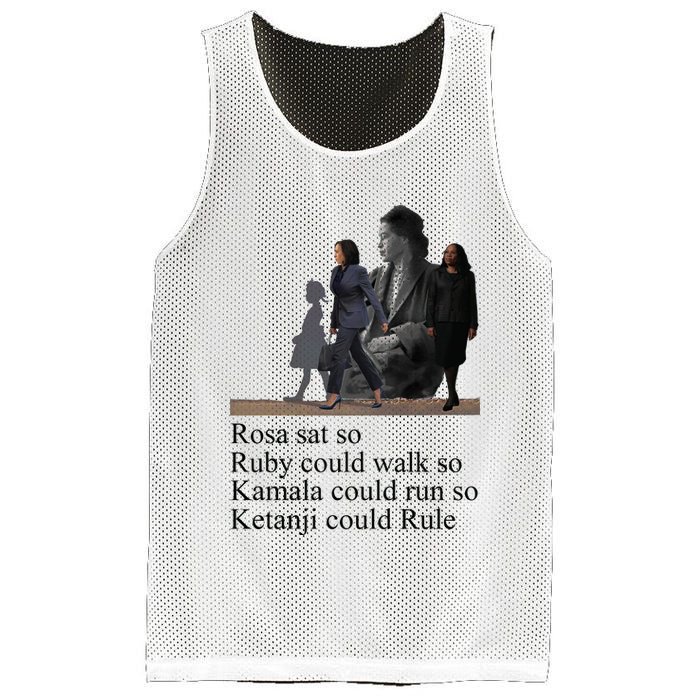 Rosa Sat So Ruby Could Walk So Kamala Could Run So Ketanji Could Rule Mesh Reversible Basketball Jersey Tank