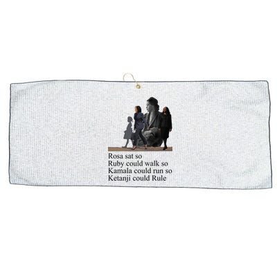 Rosa Sat So Ruby Could Walk So Kamala Could Run So Ketanji Could Rule Large Microfiber Waffle Golf Towel