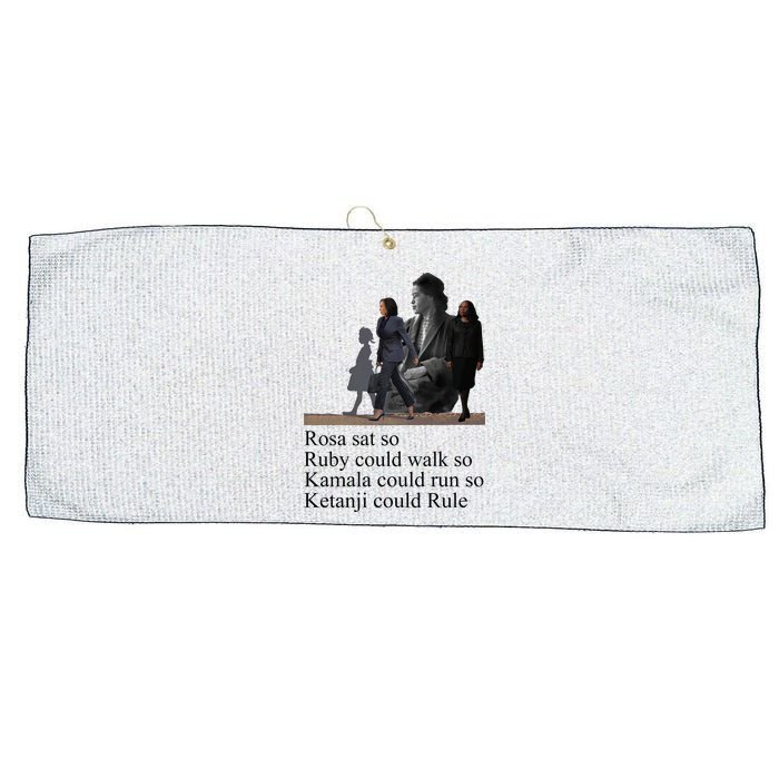 Rosa Sat So Ruby Could Walk So Kamala Could Run So Ketanji Could Rule Large Microfiber Waffle Golf Towel
