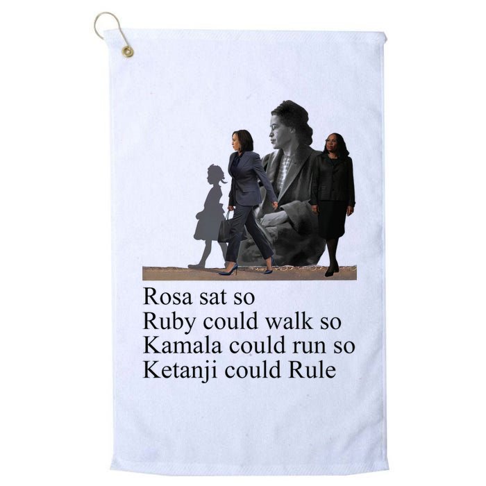 Rosa Sat So Ruby Could Walk So Kamala Could Run So Ketanji Could Rule Golf Towel