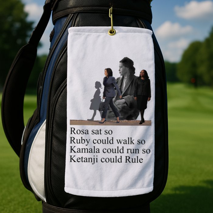 Rosa Sat So Ruby Could Walk So Kamala Could Run So Ketanji Could Rule Golf Towel