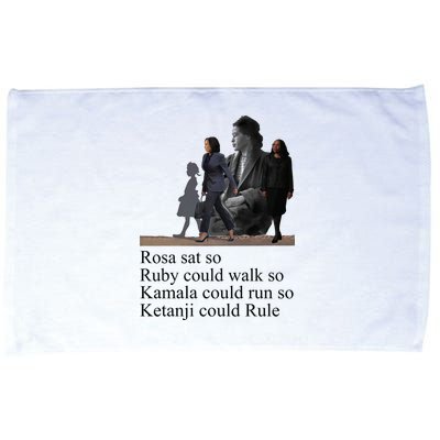 Rosa Sat So Ruby Could Walk So Kamala Could Run So Ketanji Could Rule Microfiber Hand Towel