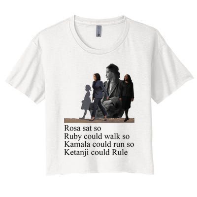 Rosa Sat So Ruby Could Walk So Kamala Could Run So Ketanji Could Rule Crop Top