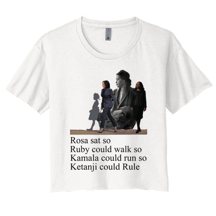 Rosa Sat So Ruby Could Walk So Kamala Could Run So Ketanji Could Rule Crop Top