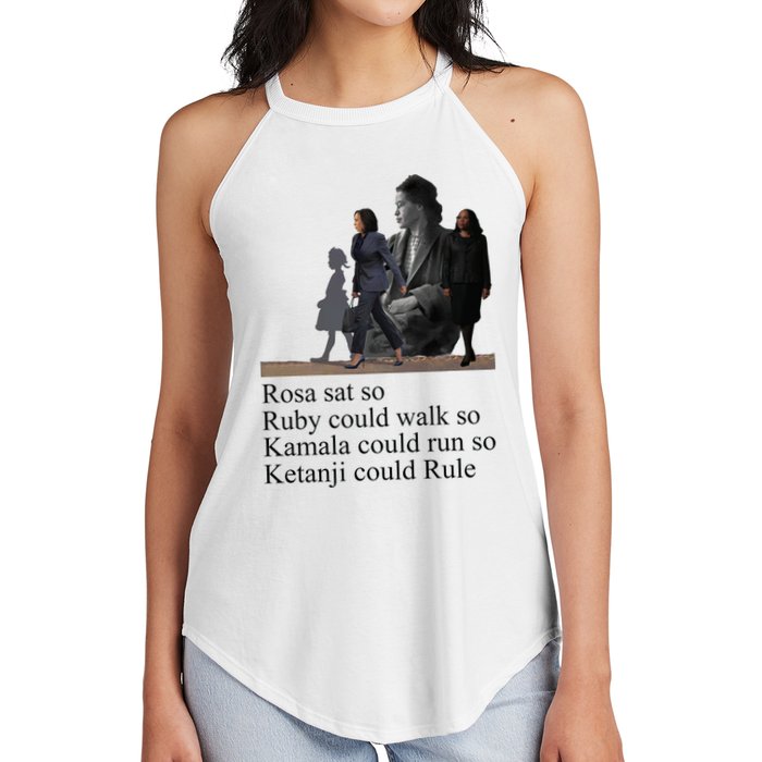 Rosa Sat So Ruby Could Walk So Kamala Could Run So Ketanji Could Rule Women's Perfect Tri Rocker Tank