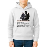 Rosa Sat So Ruby Could Walk So Kamala Could Run So Ketanji Could Rule Kids Hoodie