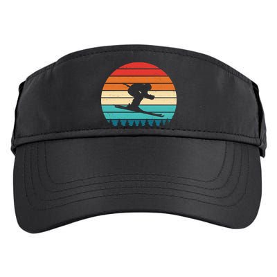 Retro Ski Sunset Vintage Sport Adult Drive Performance Visor