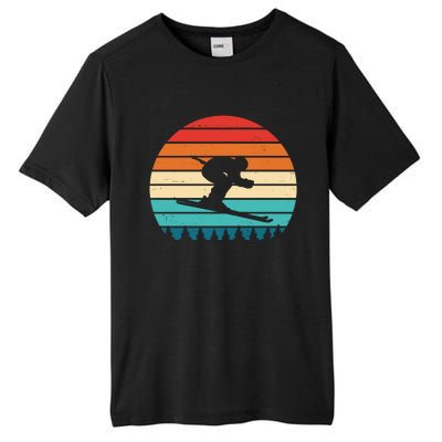 Retro Ski Sunset Vintage Sport Tall Fusion ChromaSoft Performance T-Shirt