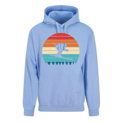 Retro Ski Sunset Vintage Sport Unisex Surf Hoodie