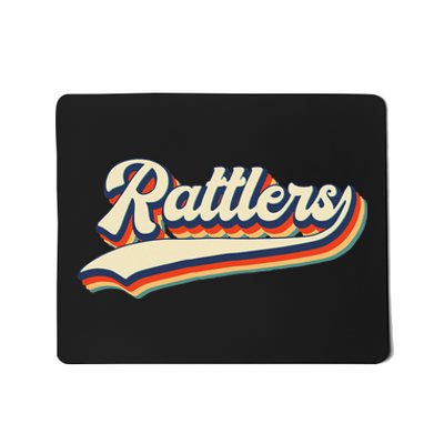 Rattlers School Sports Name Vintage Retro Gift Mousepad