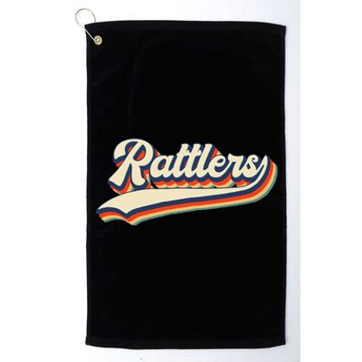 Rattlers School Sports Name Vintage Retro Gift Platinum Collection Golf Towel