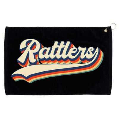 Rattlers School Sports Name Vintage Retro Gift Grommeted Golf Towel