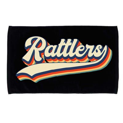 Rattlers School Sports Name Vintage Retro Gift Microfiber Hand Towel