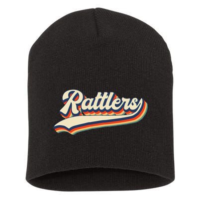 Rattlers School Sports Name Vintage Retro Gift Short Acrylic Beanie