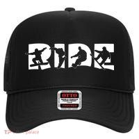 RIDE Snowboard Snowboarding Gift, Snowboarding High Crown Mesh Back Trucker Hat