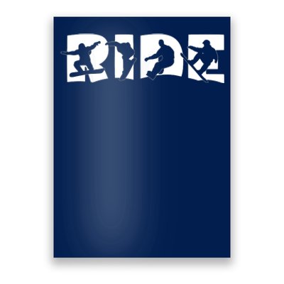 RIDE Snowboard Snowboarding Gift, Snowboarding Poster