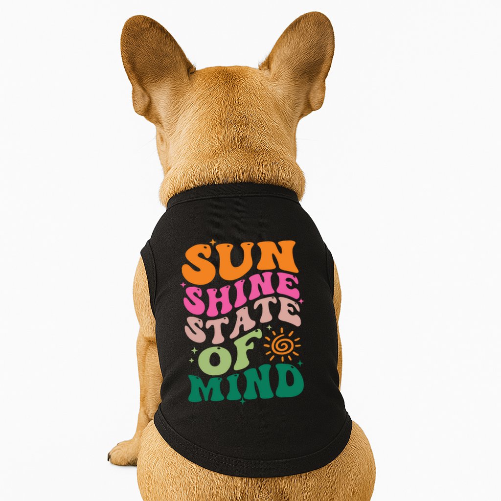Retro Sun Shine On My Mind Vacation Doggie Tank