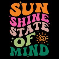 Retro Sun Shine On My Mind Vacation Flexfit Unipanel Trucker Cap